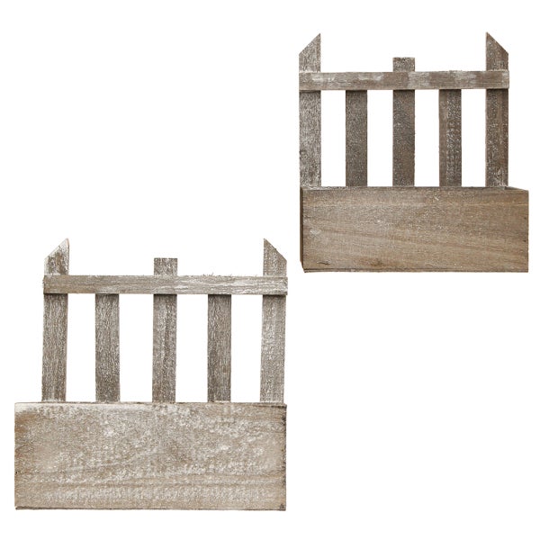 Zwei dekorative Holzzäune für den Garten