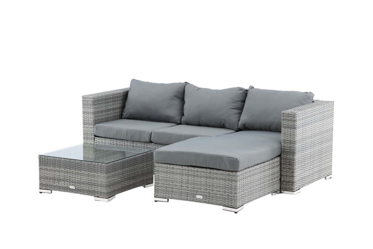 Rotterdam Lounge-Set 2 Teile grau. 65 X 65 X 30 cm