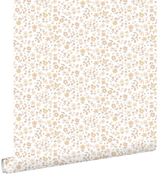 ESTAhome Tapete Blumen Beige - 0.53 x 10.05 m - 139578