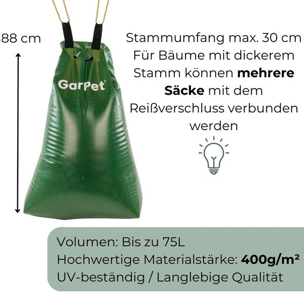 Baum Bewässerungssack für Bäume Wassersack Langzeit Bewässerungssystem Baumbewässerungssack Gießsack 75 L Baumsack Baumbewässerungsbeutel Baumbeutel
