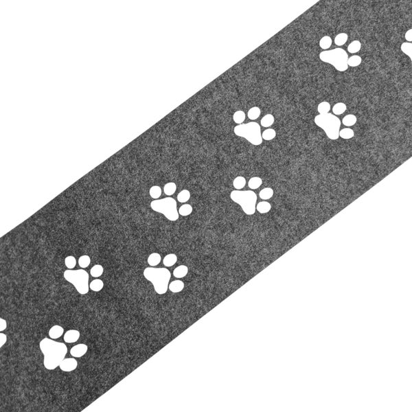 Graue Katzentoilette Matte mit Pfotenabdruck Muster