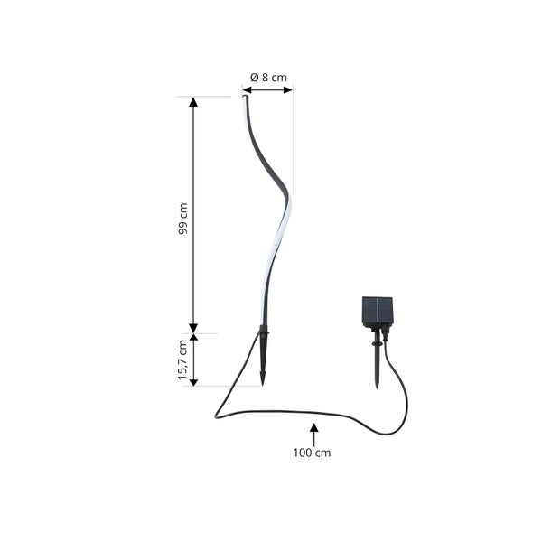 Lindby LED Sabiel (Modern) in Schwarz aus Aluminium (1 flammig, )