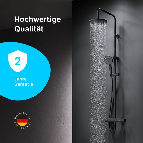 AM.PM Duschsäule inkl. Thermostat X-Joy F07XA422 Schwarz matt