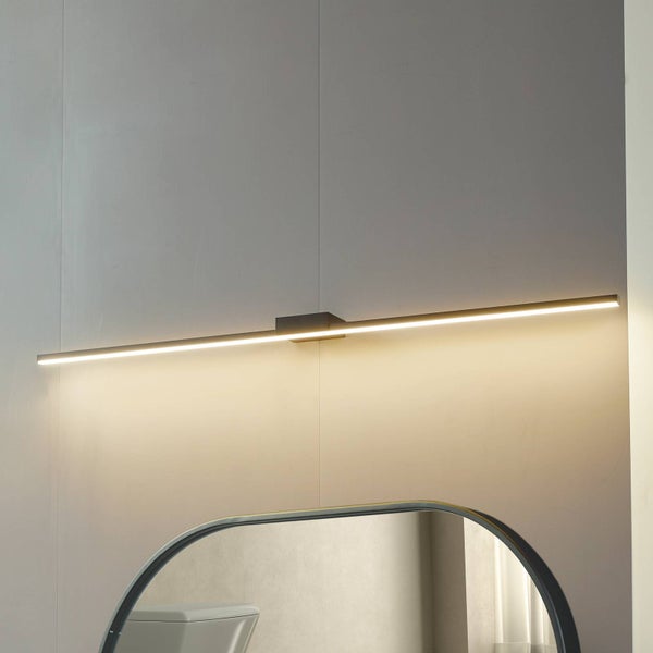 Lucande LED Wandleuchte, Wandlampe Bad Kivana (spritzwassergeschützt (Modern) in Schwarz aus Aluminium (1 flammig ) - Wandleuchten Spiegelleuchte Badezimmer Wandbeleuchtung Badezimmerleuchte