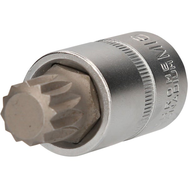 BRILLIANT TOOLS 1/2 Vielzahn-Bit-Stecknuss 55 mm lang M16 - BT022937