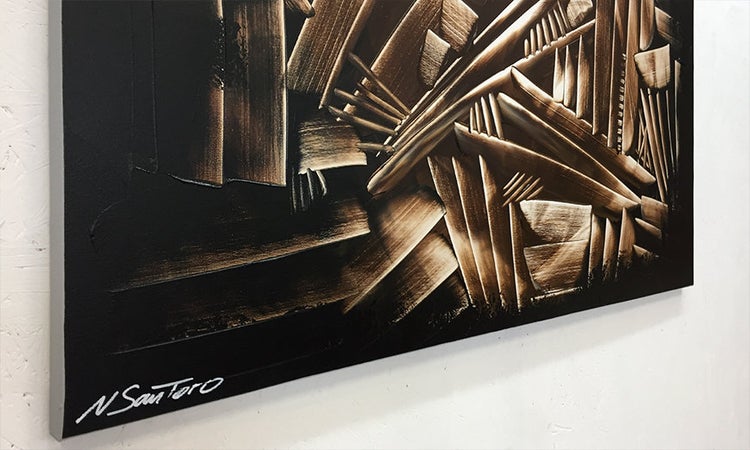 Das schöne Bild -Wooden Construct- 120x80x2 cm handgemaltes Unikat