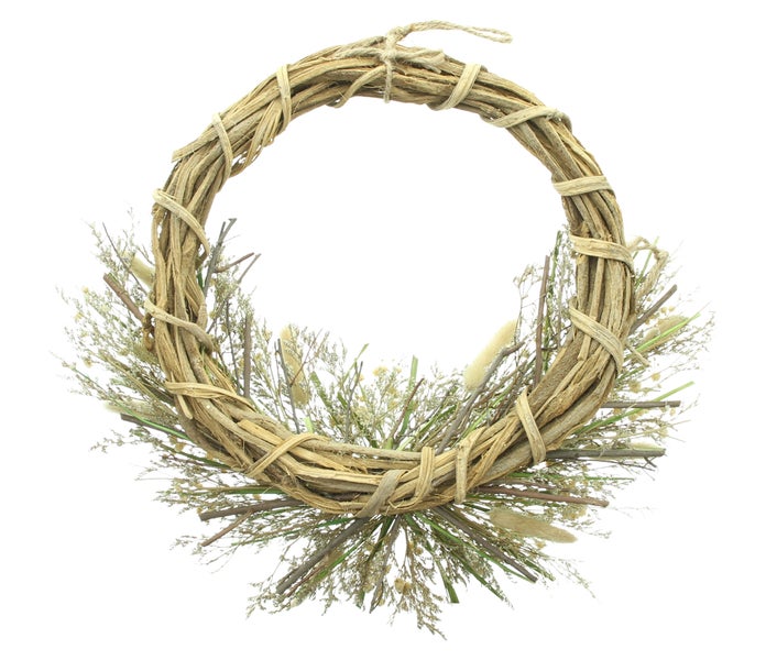 FRANK FLECHTWAREN|Kranz Flower Whispers, ca. 43 x 8 x 41 cm, RATTAN, NATURMATERIALIEN