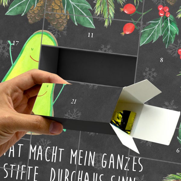 Mr. & Mrs. Panda Befüllbarer Adventskalender Avocado Glücklich - Schwarz