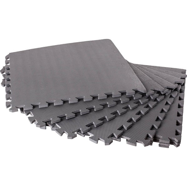 Bodenschutzmatten, grau, 500x500x8mm (8 Stück im Set = 2qm)