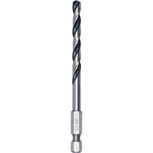 Bosch 1x HSS PointTeQ Hex Sechskantbohrer 5,5 x 57 x 98 mm - 2608577527
