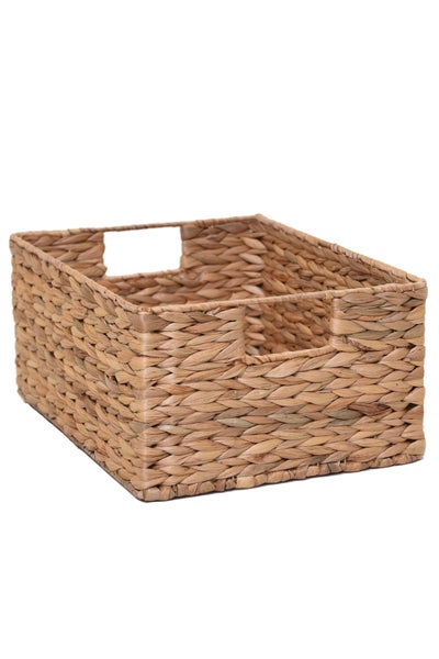 VIVANNO Regalkorb LANTA 16x34x27 cm Wasserhyazinthe Natur geflochten