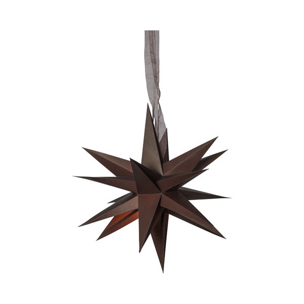 Dekorativer Papierstern mit Aufhängeband zur Weihnachtsdekoration