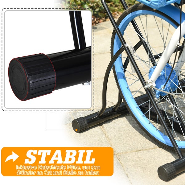 HOMCOM Fahrradständer, Montageständer, 60 x 54 x 57, Metall, Schwarz