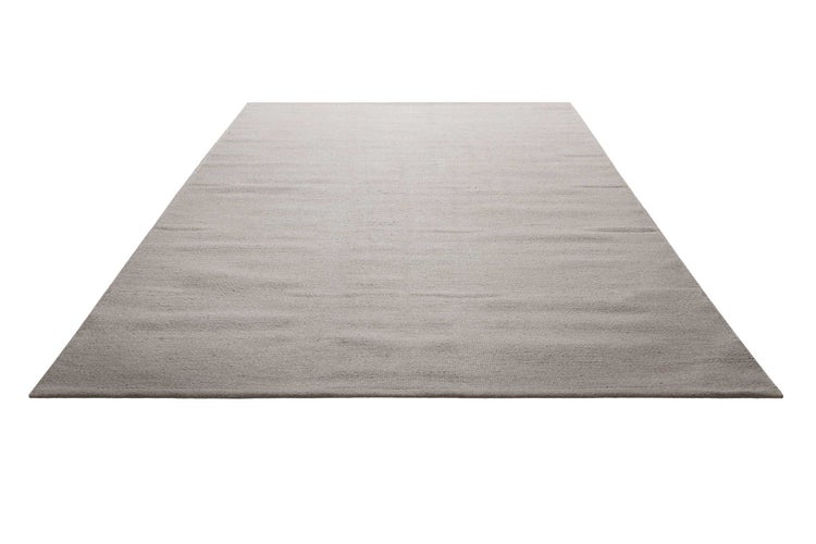 Kelim Teppich Grau Beige aus Wolle Perpignan Green Looop 80x150 cm