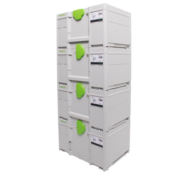 Festool Systainer Set 4x SYS3 M 237 ( 4x 204843 ) 21,4 Liter 396x296x237mm Werkzeugkoffer koppelbar