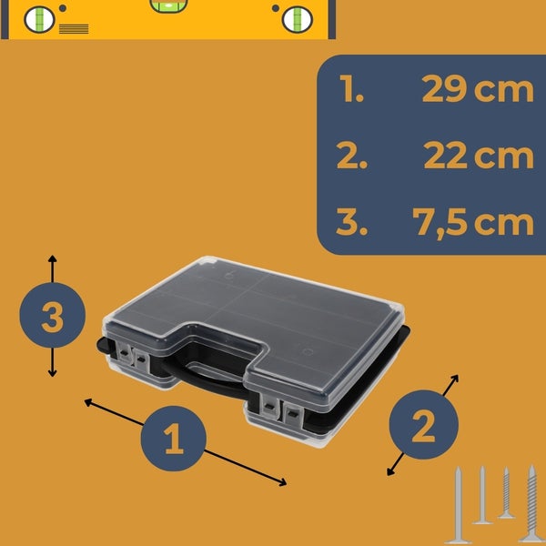 Sortimentkasten Sortimentskoffer doppelseitig Kleinteilemagazin Tackle Box 27 Fach