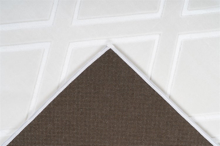 Kurzflor Teppich Blissique Weiß Modern, Klassisch 200 x 290 cm