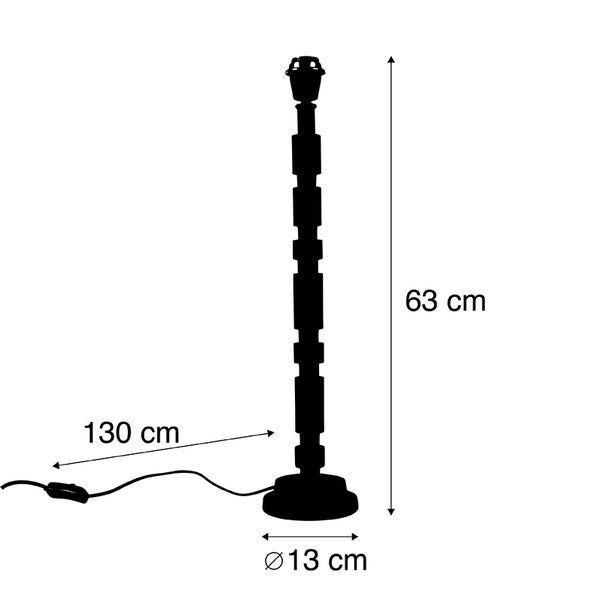 Art Deco Tischlampe Bronze ohne Schirm - Torre