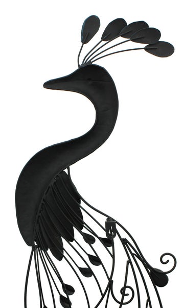 FRANK FLECHTWAREN | Wandhänger Pfau, METALL, 38 x 92 cm
