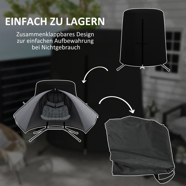 Zusammenklappbarer Hängesessel mit Schutzhülle und Tragetasche zur einfachen Lagerung