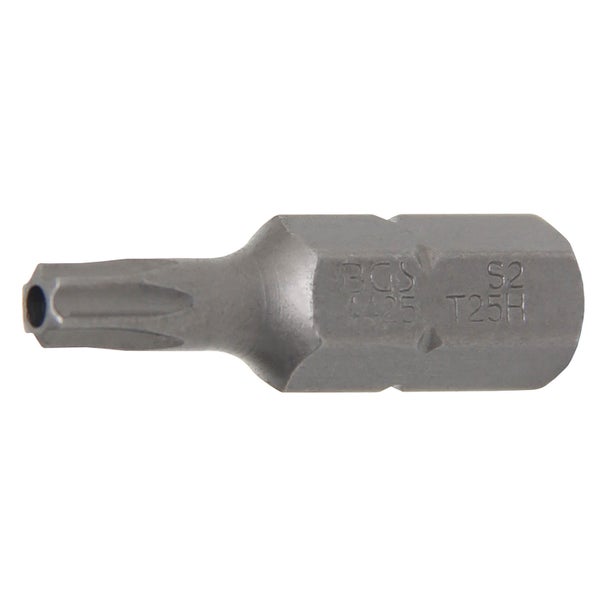 BGS Bit Länge 30 mm Antrieb Außensechskant 8 mm (5/16) T-Profil (für Torx) mit Bohrung T25 - 4425