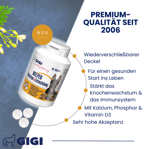 GiGi Welpen Wachstum und Entwicklung Tabletten für Hunde
