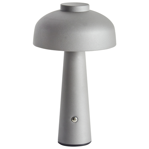 Kabellose LED Tischlampe AGUSAN mit Dimmer Metall Grau