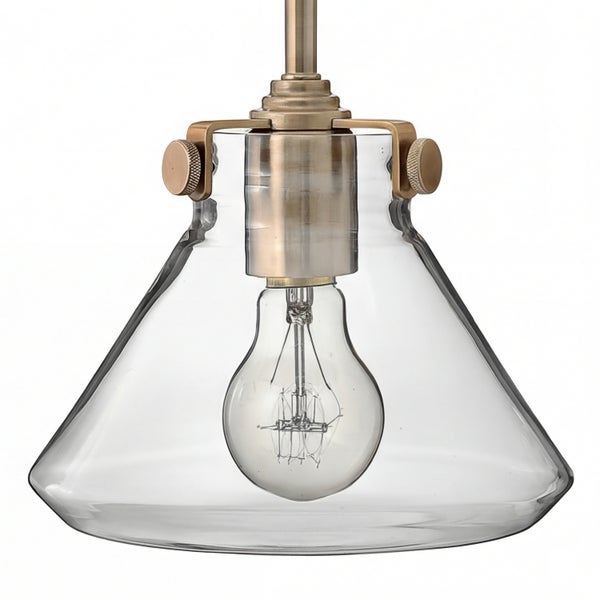 Pendelleuchte mit Glas und Leuchtmittel