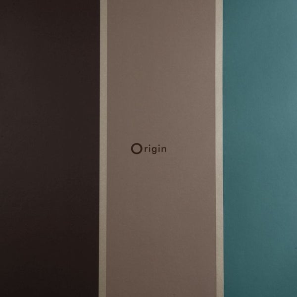 Origin Wallcoverings Tapete Streifen Petrolblau und Braun - 52 cm x 10,05 m - 307120