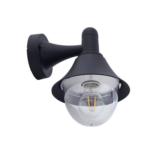 Lindby Wandleuchte außen Keicy (spritzwassergeschützt (Modern) in Schwarz (1 flammig, E27) - Außenwandleuchten Wandlampe Led Außenlampe Outdoor für Außenwand/Hauswand