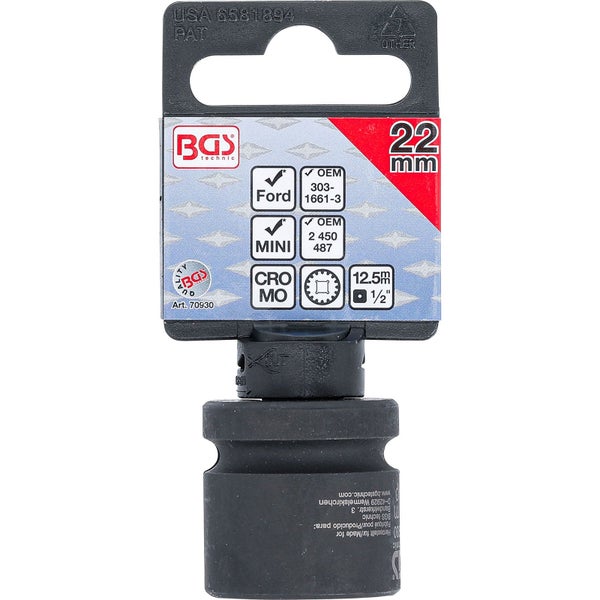 BGS technic Steckschlüssel Einsatz, 22 Millimeter