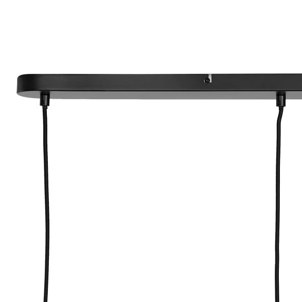 Detailaufnahme einer Pendelleuchtenaufhängung mit Kabeln