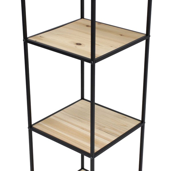 FRANK FLECHTWAREN | Regal Classic, hoch, 35 x 35 x 116 cm, METALL, HOLZ