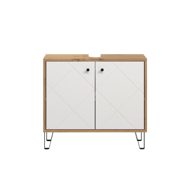 Waschtischunterschrank mit zwei Türen und Füßen