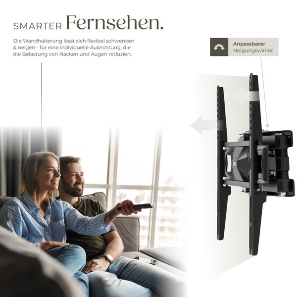 Schwenkbare Fernseh Wandhalterung für optimale Ausrichtung