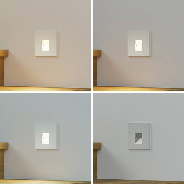 Arcchio LED Wandeinbaustrahler Vexi (Modern) in Alu aus Aluminium (1 flammig, ) Wohnzimmerleuchte