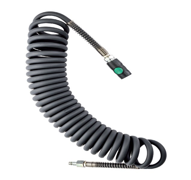 Prevost Industrie-Spiralschlauch 8 x 14 mm - 7,5 m mit Sicherheits-Schnellkupplung ESI 07 für extremste Ansprüche