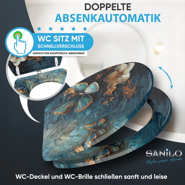 WC-Sitz mit Absenkautomatik & Top Fix Mariposa