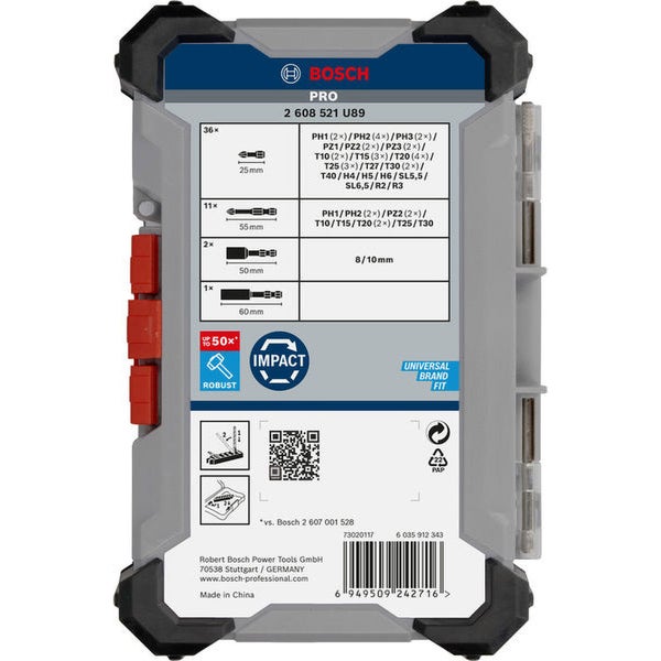 Bosch PRO Impact Schrauberbit-Set 50-tlg. - 2608521U89