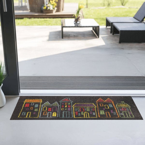 Akzente Feel Badematte mit Motiv in Bunt Fußmatte 35 x 100 cm, rutschfest, saugfähig
