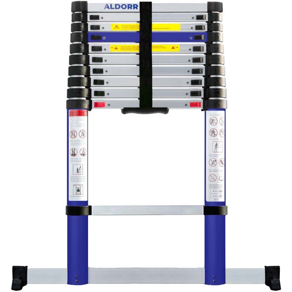 ALDORR Home - Teleskopleiter 3,20M - Mehrzweckleiter - Belastbarkeit bis zu 150kg - Soft-Close-System