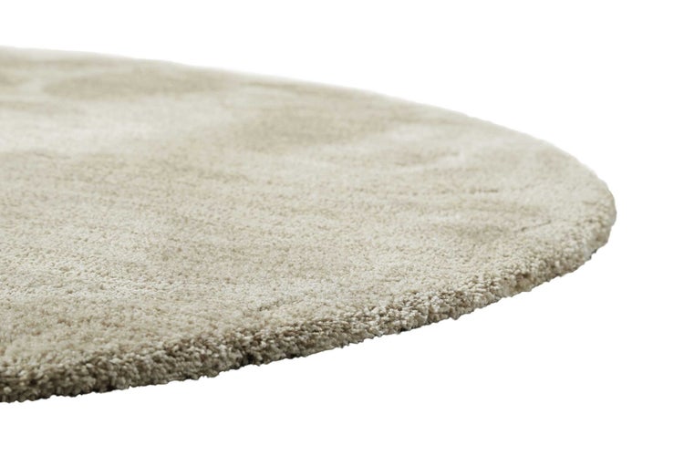 Teppich Rund Beige Sand meliert Hochflor Pisa Homie Living 200 cm rund