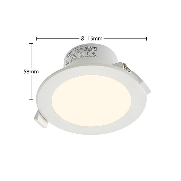 PRIOS LED Rida (Modern) in Weiß aus Aluminium (1 flammig, ) Badezimmerleuchte