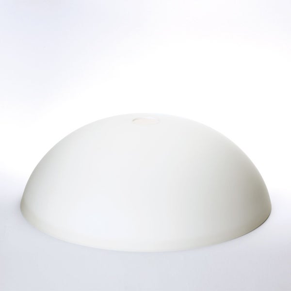 Glas Lampenschirm 400mm weiß Ersatzglas für E27 Fassung Lochmaß Ø 42 mm