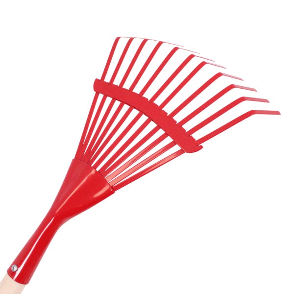 Gartenrechen mit Holzstiel und Metallzinken