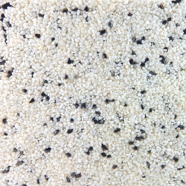 Terralith Edelsteinteppich WAND Hämatit / Bianco für 1 qm