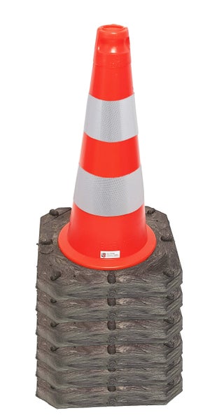 UvV Profi Set Premium Leitkegel Pylonen 500mm - langlebige schwere Verkehrshütchen standsicher niedriger Schwerpunkt (6 Stück Set)