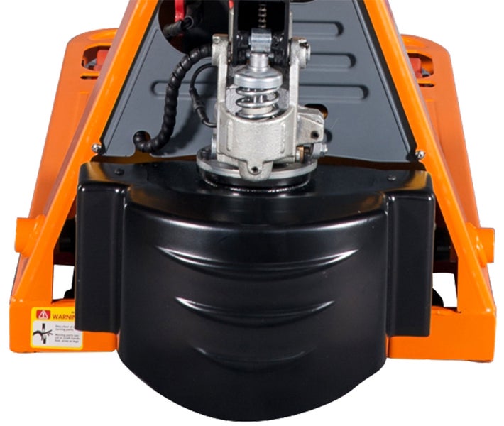 Detailansicht eines Gabelhubwagens