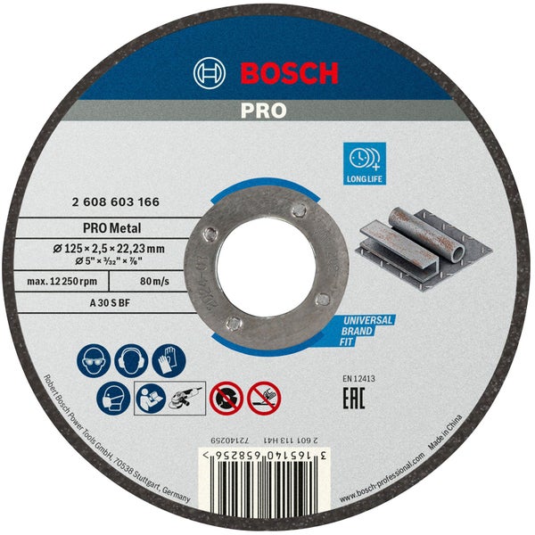 Bosch PRO Metal Trennscheibe 125 x 2,5 x 22,23 mm - 2608603166