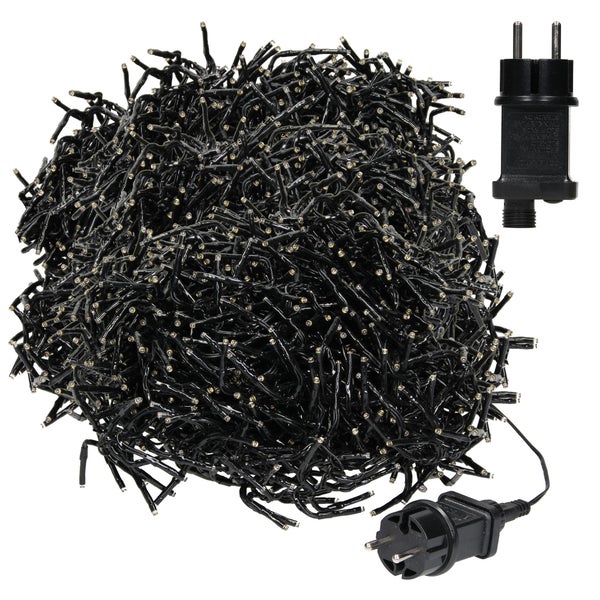 LED Lichterkette mit vielen kleinen Lichtern und Stromstecker fuer den Innen und Aussenbereich
